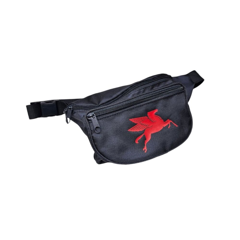 Vintage Mobil Oil Pegasus Fanny Pack Navy Blue Waist Bag Belt Bag Oil & Gas